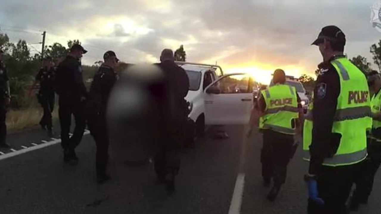 Dramatic moment police end man’s alleged rampage through central Queensland