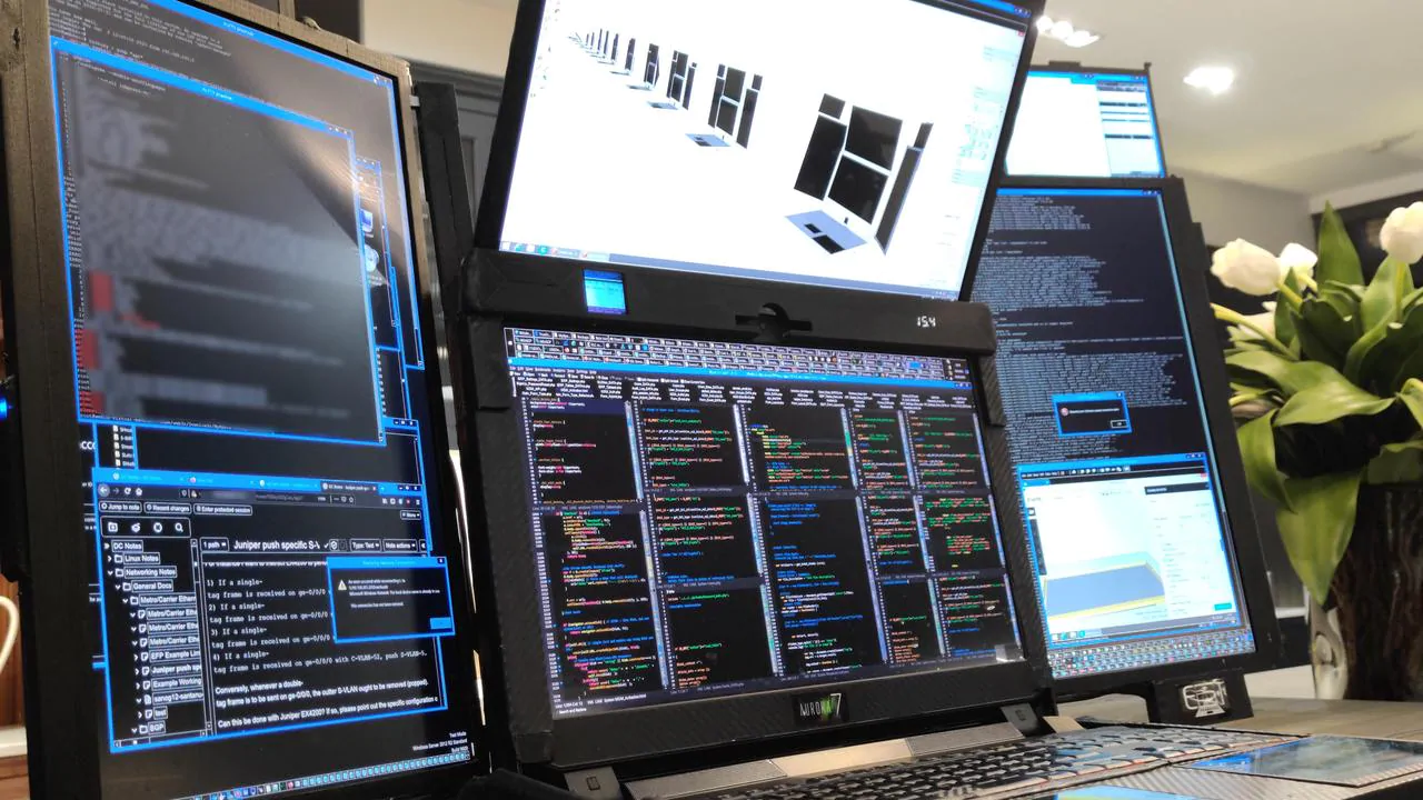 Expanscape Aurora 7 is a ridiculous laptop with seven screens