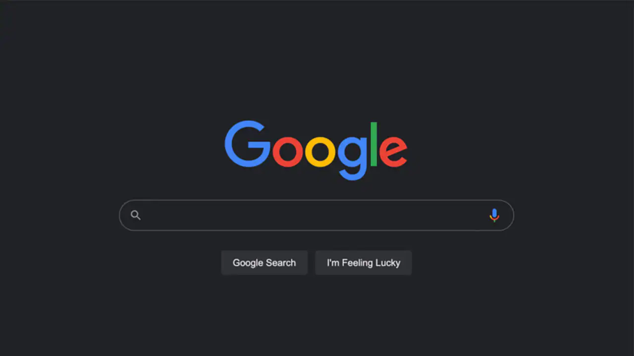 Google test dark mode website redesign on MacBook
