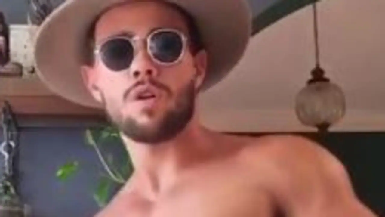 Home and Away star Orpheus Pledger’s cheeky topless video