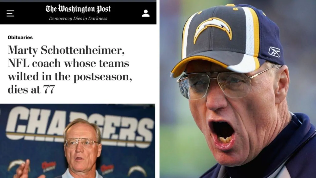 Marty Schottenheimer dead at 77, Washington Post headline, reaction