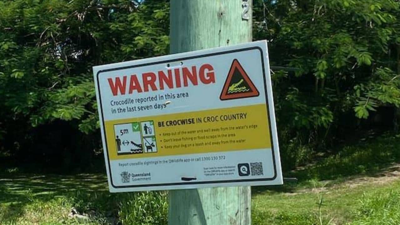 Mooroobool dog park crocodile warning