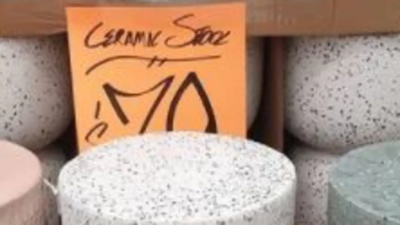 Bunnings selling ‘expensive’ marble-style Terazzo Ceramic Stools for $79