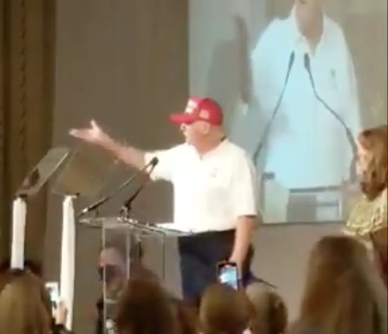 Donald Trump makes surprise appearance at Mar-a-Lago event