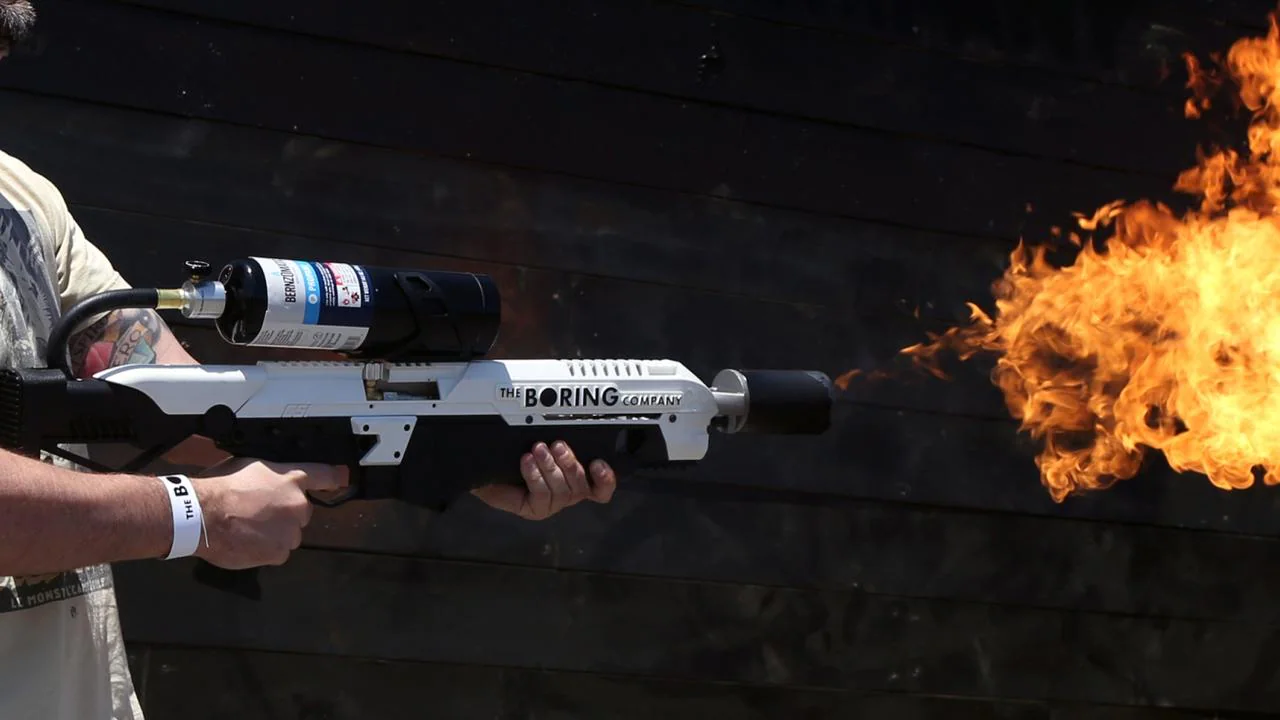 Elon Musk Boring Company flame thrower found at drug bust