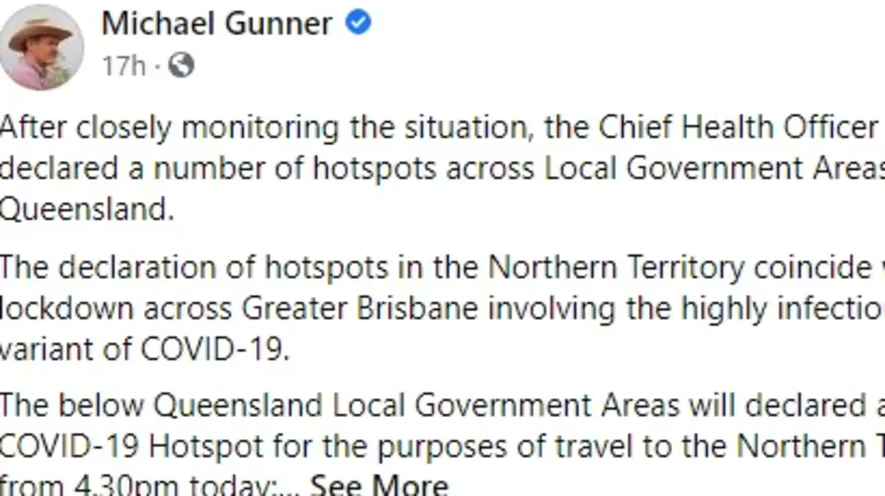 NT Chief Minister Michael Gunner isolating after links with COVID-19 hotspot