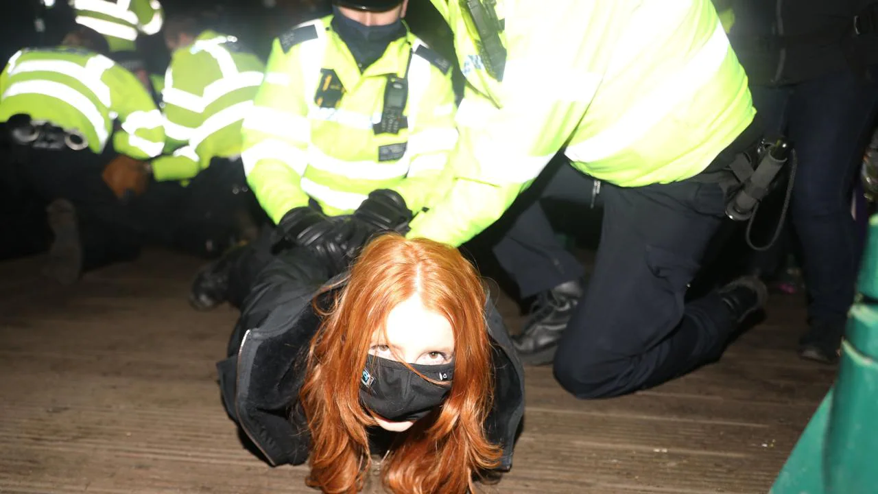 Sarah Everard mourners arrested during clash with London Police at vigil