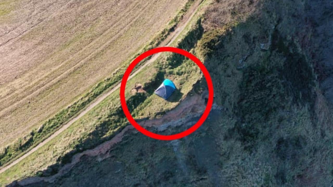 Yorkshire parents slammed for camping with child on edge of cliff