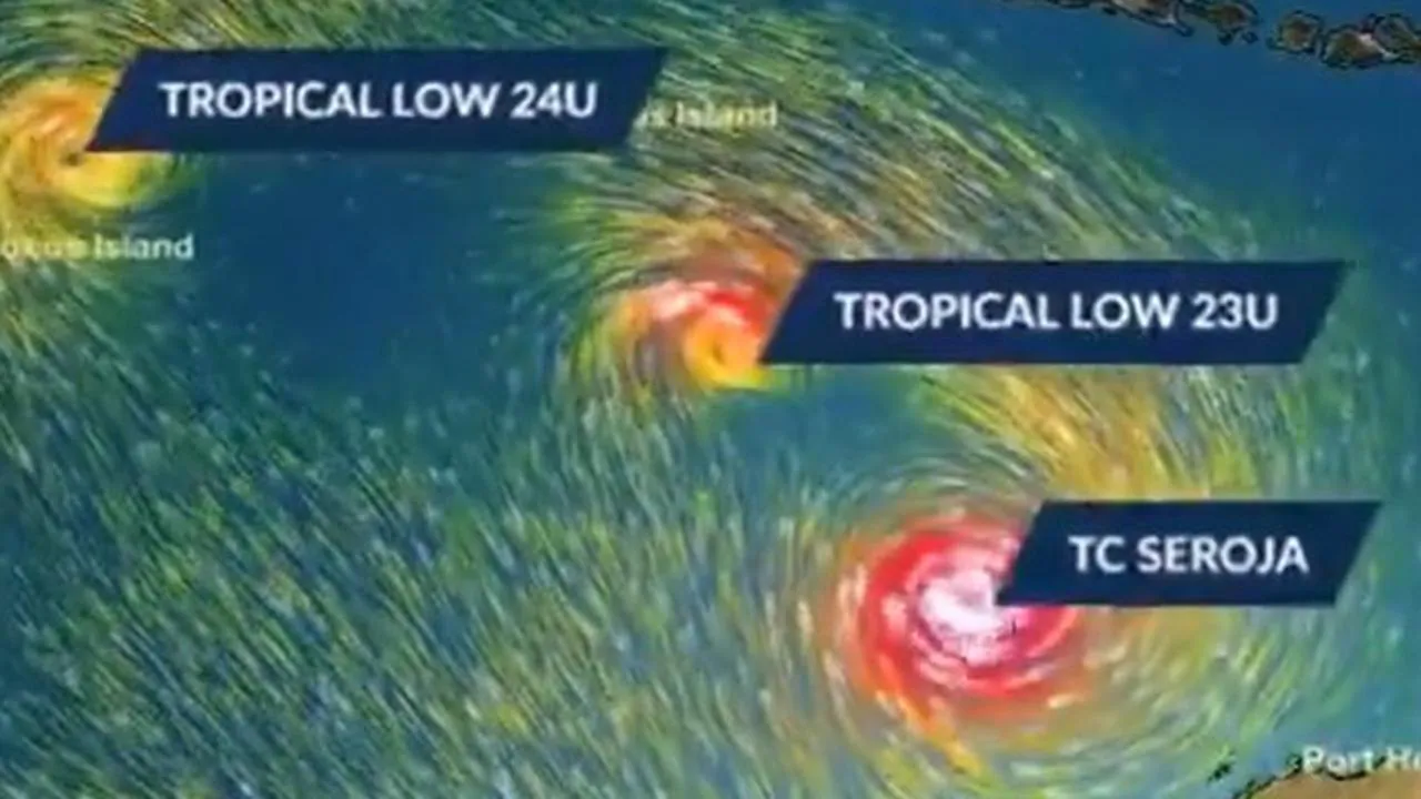 Three lows menacing waters off WA
