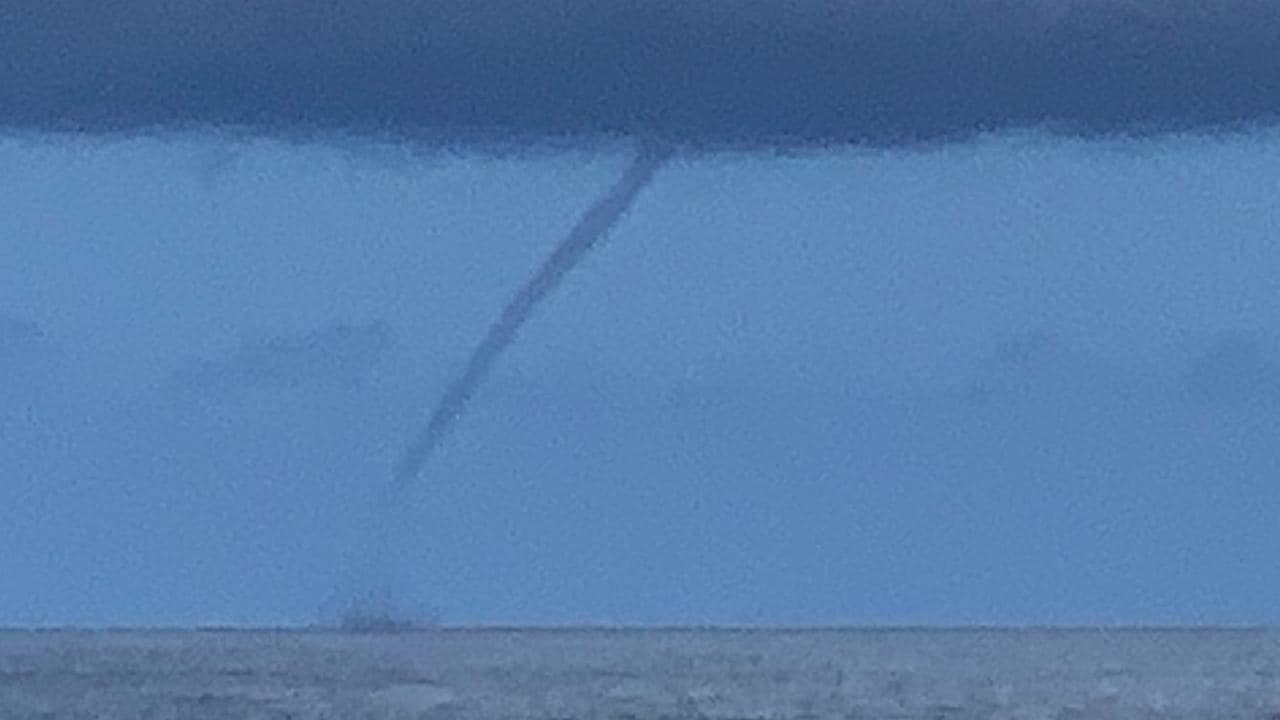 Waterspout seen off Maroubra Beach in Sydney