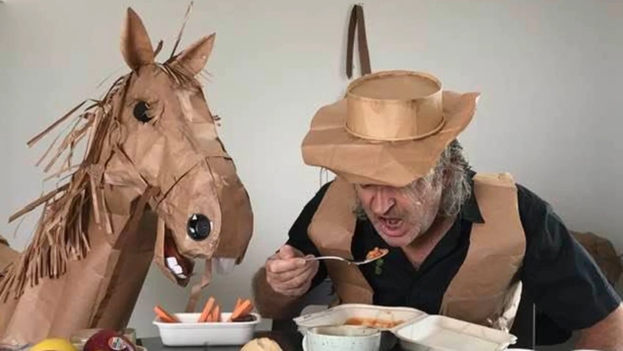 making cowboy gear out of fast-food containers