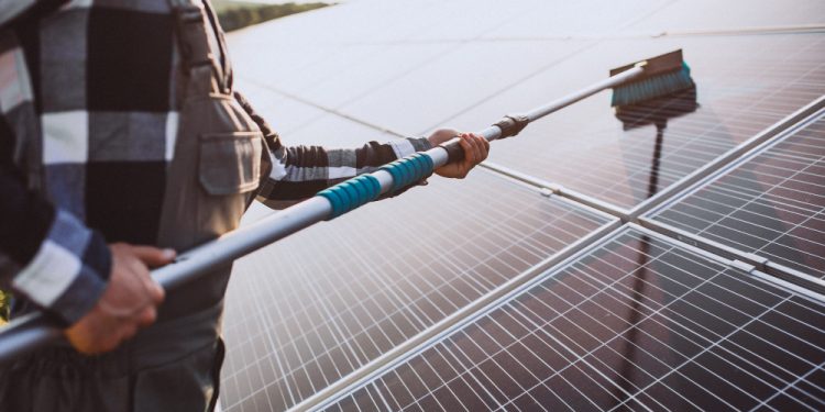 solar panel cleaning